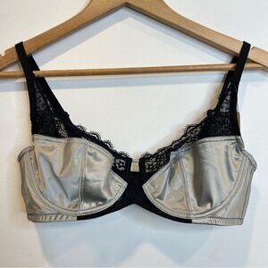 Understance Satin Demi Unlined Bra Silver